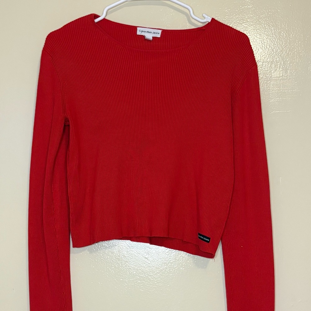 Calvin Klein Red Sweater.